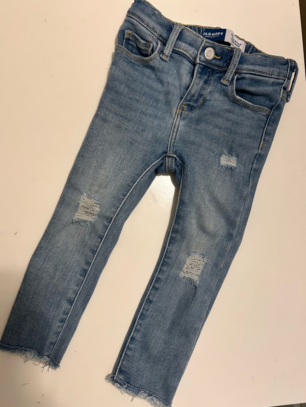 Old Navy Light Blue Ripped Skinny Jeans